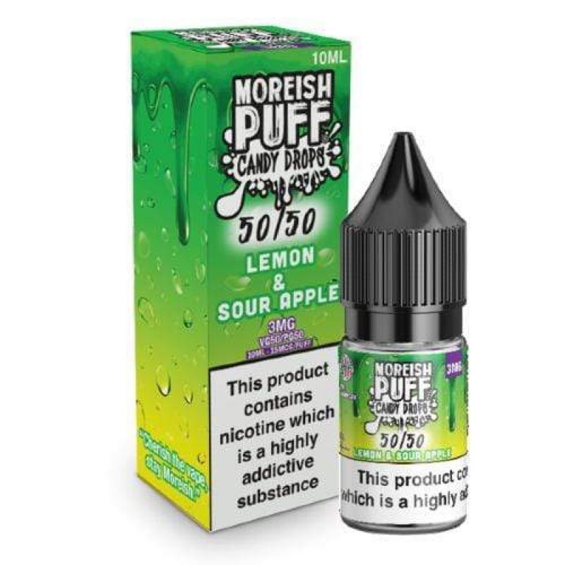 Moreish Puff 50/50 Candy Drops Lemon & Sour Ap...