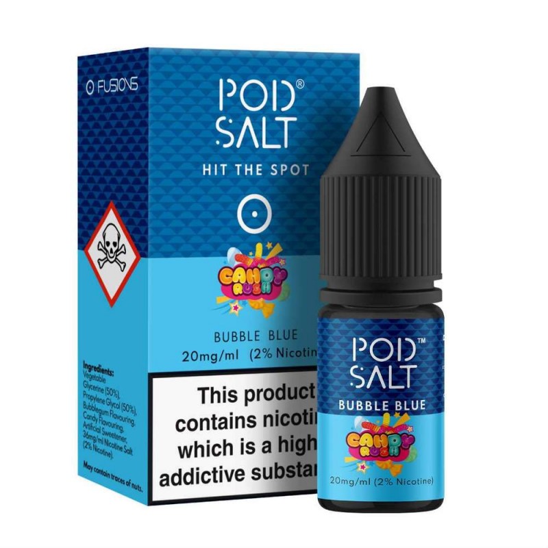 Pod Salt Fusions Candy Rush Bubble Blue Nic Salt