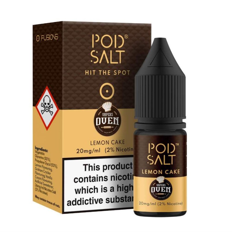 Pod Salt Fusions Vapers Oven Lemon Cake Nic Salt